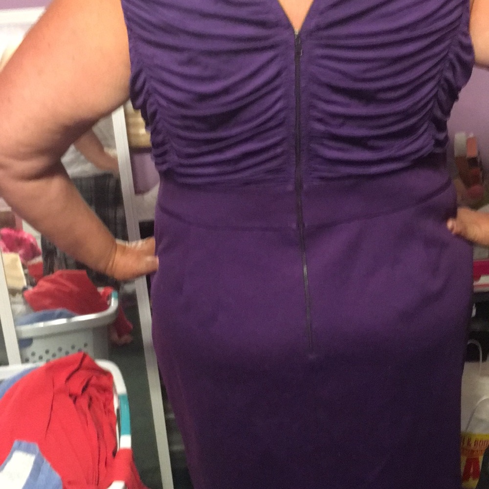 Nwt sz 24 Tahari purple dress FINAL SALE - Picture 6 of 7